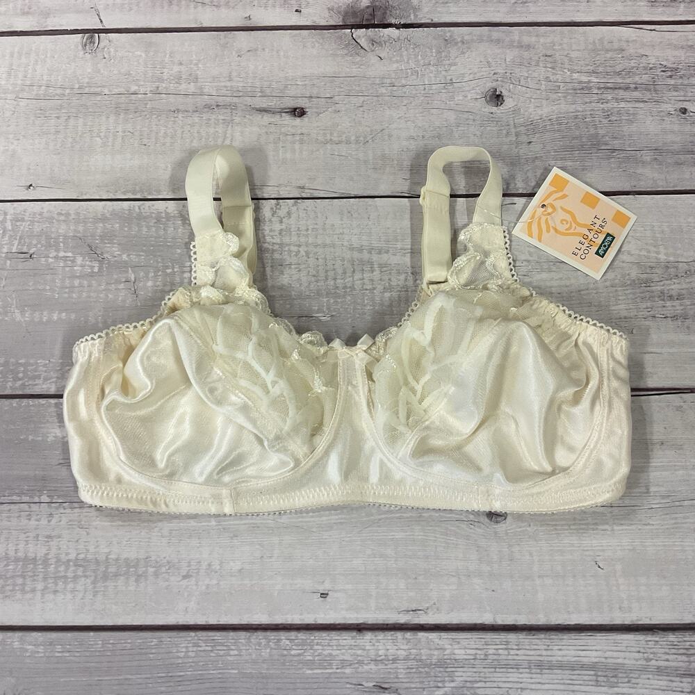 Amoena Mastectomy Bra Womens 36D Cream Wireless‎ Soft Cup #2141 NEW
